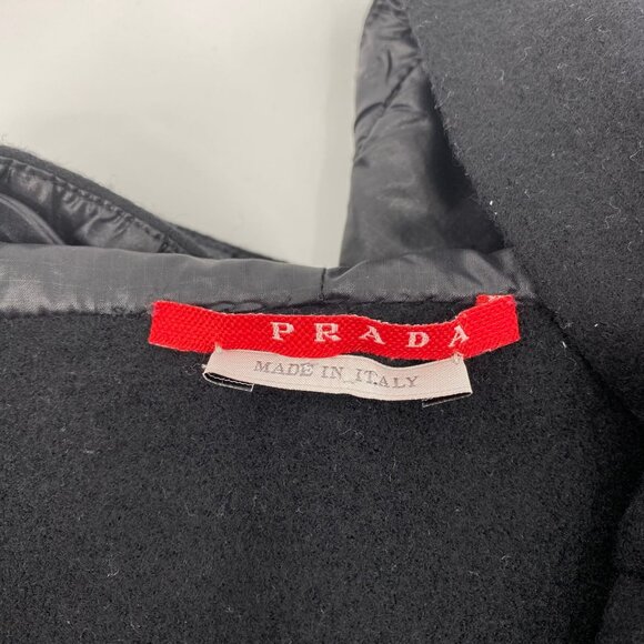 Prada Black/Green Hooded Quarter Zip Dress | Made in Italy - Picture 6 of 9